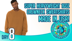 Day Six - super heavyweight custom crewneck sweatshirts made in USA 